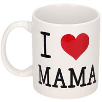 Moederdag I Love Mama koffiemok/beker 300 ml   - - thumbnail