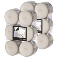 Geur theelichtjes/waxinelichtjes - Maxi - 24x - Fresh Linen aroma - 8 branduren