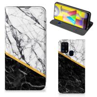 Samsung Galaxy M31 | Standcase | Marmer Wit Zwart - Origineel Cadeau Man