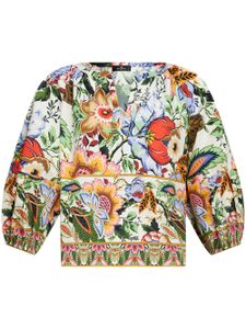 ETRO blouse en coton à fleurs - Vert