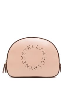 Stella McCartney trousse de toilette à logo perforé - Rose