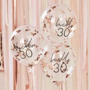 Verjaardag Ballonnen &apos;Hello 30&apos; (5st)
