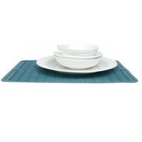 Afwas afdruipmat keuken - anti-slip - rubber - blauw - 30 x 40 cm