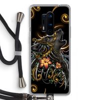 Huilende Wolf: OnePlus 8 Pro Transparant Hoesje met koord