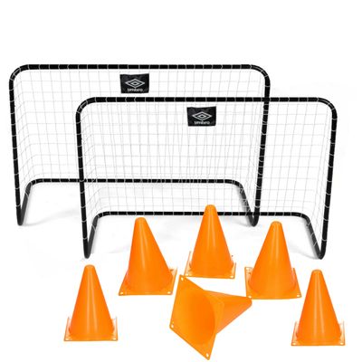 Voetbal speelgoed set - 2x voetbaldoeltjes en 8x pionnen Voetbal speelgoed set - 2x voetbaldoeltjes en 8x pionnen