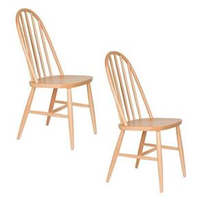 Housecraft Living Guez Eetkamerstoelen Hout Naturel - Set van 2