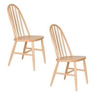 Housecraft Living Guez Eetkamerstoelen Hout Naturel - Set van 2