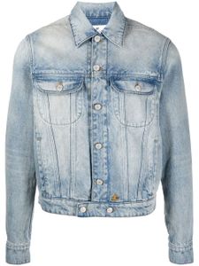 Courrèges veste en jean à effet délavé - Bleu