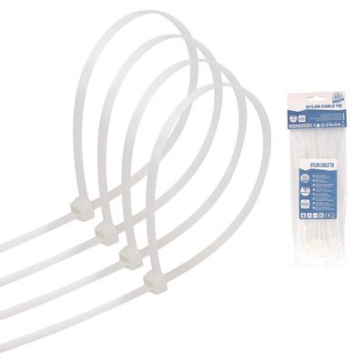 Tie Wraps - Tyrap - Aigi Tie - 3.6x150mm - Wit - 40 Stuks