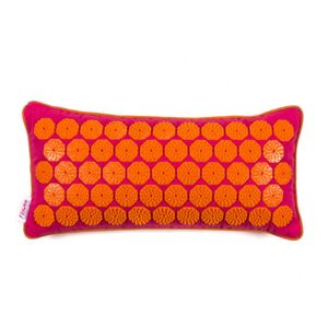 Spijkermat kussen | Fuchsia-Oranje