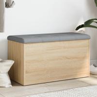 Opbergbank Sonoma eiken 82x42x45 cm bewerkt hout