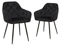 Set van 2 stoelen BRODY zwart - thumbnail