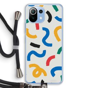 Illustratieve pop 2: Xiaomi Mi 11 Lite Transparant Hoesje met koord