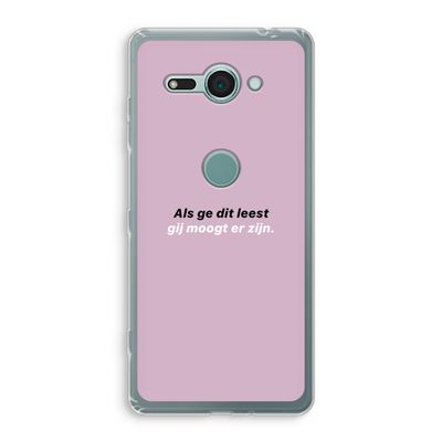 gij moogt er zijn: Sony Xperia XZ2 Compact Transparant Hoesje