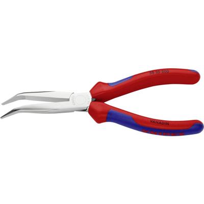 Knipex 38 25 200 Platte rondbektang Elektronica en fijnmechanica 40° gebogen Vanadium elektrostaal 200 mm