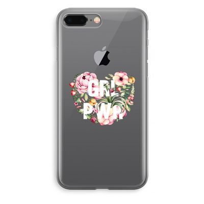 GRL PWR Flower: iPhone 8 Plus Transparant Hoesje