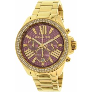 Michael Kors dames goudkleurig kristal chronograaf quartz horloge MK6290