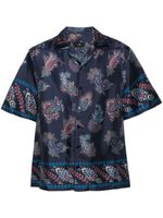 ETRO chemise en soie à imprimé cachemire - Bleu