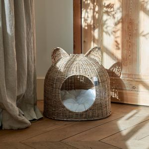 Rivièra Maison Kattenmand Lovely Kitten Rattan Slimit - Bruin