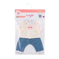Corolle t-shirt en spijkerbroek voor babypop, 36cm