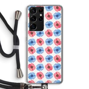 Klaproosjes: Samsung Galaxy S21 Ultra Transparant Hoesje met koord