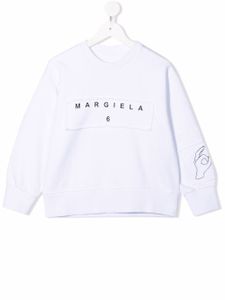 MM6 Maison Margiela Kids sweat à logo imprimé - Blanc