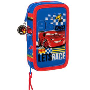 Disney Cars Gevuld Etui, Race Ready - 28 st. - 19,5 x 12,5 x 4 cm - Polyester