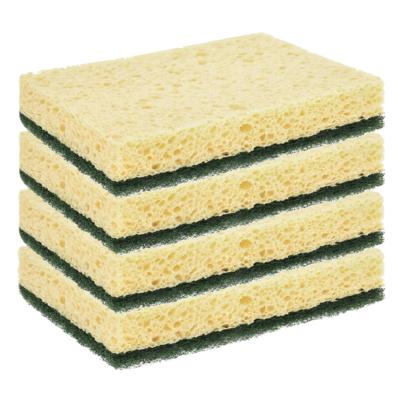 Schuurspons / viscose spons - 10x - groene schuurlaag - 13 x 9 x 2,5 cm - schoonmaakmiddelen