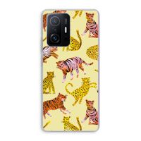 Cute Tigers and Leopards: Xiaomi 11T Pro Transparant Hoesje