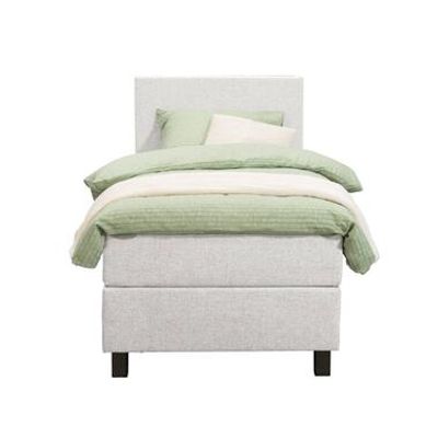 Boxspring Liv egaal - ecru - 90x200 cm - vierkante poot - Leen Bakker