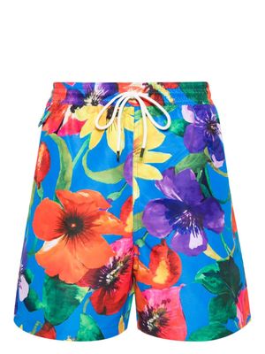Polo Ralph Lauren short de bain à fleurs - Bleu