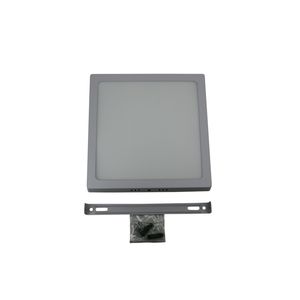 LED lamp / plafondlamp 18W aluminium en mat glas 20,5 x 20,5 cm