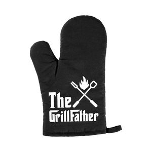 Vaderdag cadeau BBQ handschoen The Grillfather zwart   -