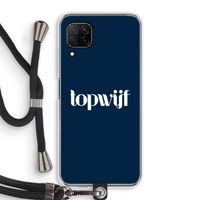 Topwijf Navy: Huawei P40 Lite Transparant Hoesje met koord