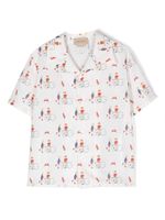 Gucci Kids chemise à imprimé graphique - Tons neutres - thumbnail