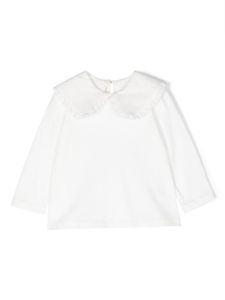 Zhoe & Tobiah blouse en coton à col claudine - Blanc