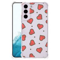 Samsung Galaxy S22 Doorzichtige Silicone Hoesje Hearts - thumbnail