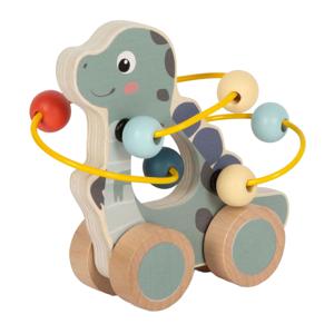 Small Foot - houten duwfiguur motoriekspiraal dino