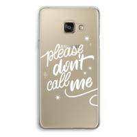 Don't call: Samsung Galaxy A3 (2016) Transparant Hoesje - thumbnail