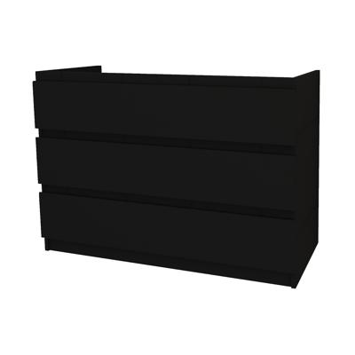 Onderkast BWS Jupiter 120 cm 3 Lades Zwart Boss & Wessing