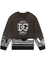 Dolce & Gabbana Kids t-shirt à logo imprimé - Noir - thumbnail