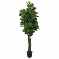 Kunstplant vijgenboom 232 bladeren 180 cm groen