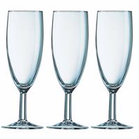 12x Stuks Champagneglazen Van Glas 170 Ml - Champagneglazen - thumbnail