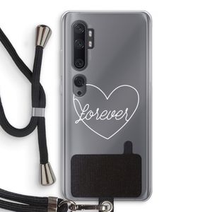 Forever heart pastel: Xiaomi Mi Note 10 Pro Transparant Hoesje met koord
