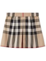 Burberry Kids chemise plissée en coton à carreaux - Tons neutres