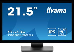 Iiyama ProLite T2238MSC-B1 Touchscreen monitor Energielabel: D (A - G) 54.6 cm (21.5 inch) 1920 x 1080 Pixel 16:9 5 ms HDMI, DisplayPort, USB-A 3.1 Gen 1 IPS