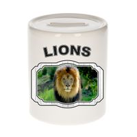 Dieren liefhebber leeuw spaarpot - leeuwen cadeau - thumbnail