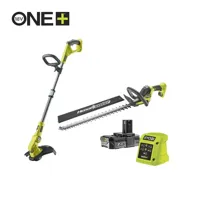 RYOBI ONE+ 18V Accu 55cm Heggenschaar en 30cm Grastrimmer Combokit (incl. 1x 2.0Ah accu en lader) - thumbnail