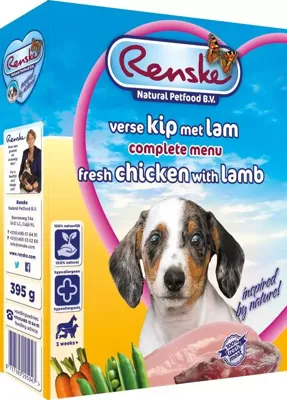 Renske puppyvoer vers kip & lam 395g