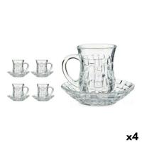 Set van Kopje met Schotel Vivalto ZP6204CX-3/BHA8 ZP6204CX-3/BHA8 Transparant Glas 125 ml (4 Stuks)